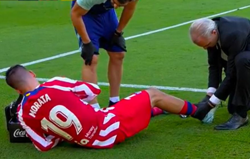 Morata, lesionado / Foto: Captura TV