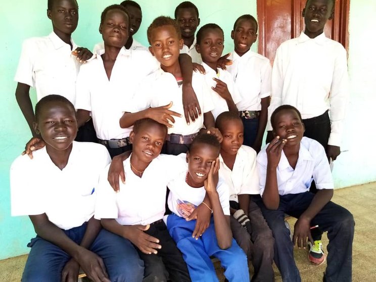 Niños de la escuela Gamaier, en Sudán